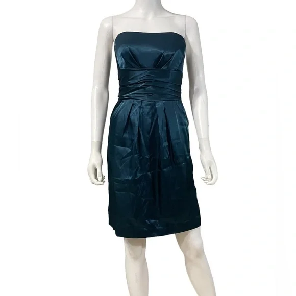 Women’s David's Bridal Blue Bridesmaid Dress - Picture 3 of 8